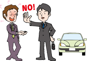 【イラスト】酔ったドライバーに「NO!」と言う男性