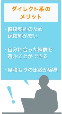 【イラスト】ダイレクト系メリット・デメリット